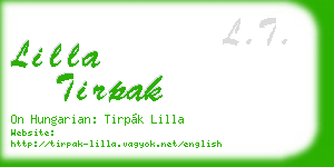 lilla tirpak business card