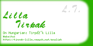 lilla tirpak business card